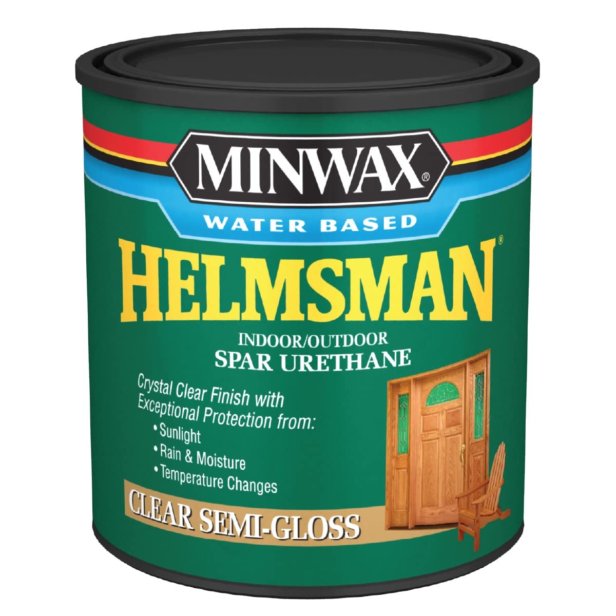 Minwax Helmsman Water Based Spar Urethane Semi Gloss Clear Varnish Quart