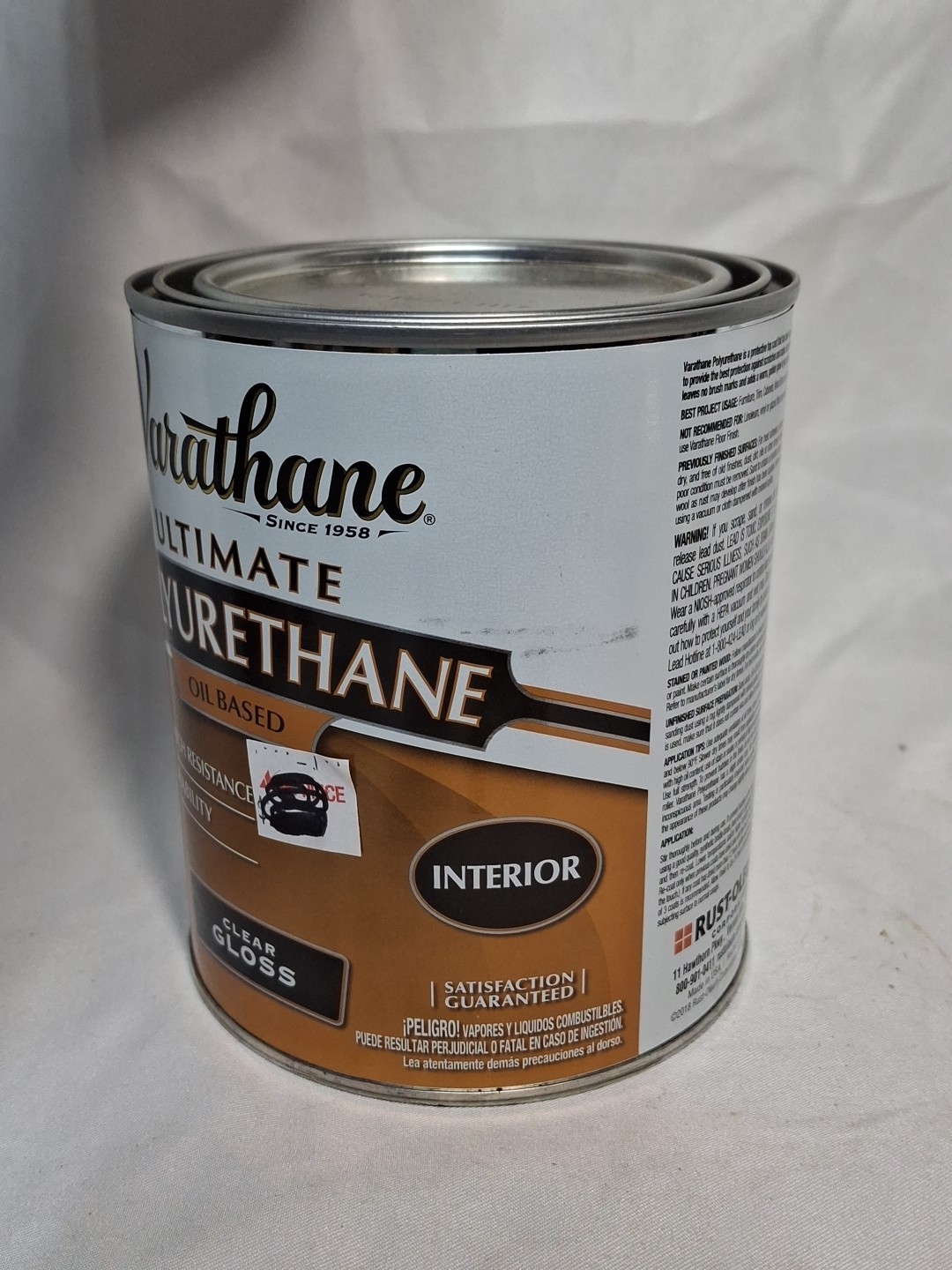 Varathane Ultimate Oil Based Polyurethane, Gloss Finish, 1 Quart Protects Wood