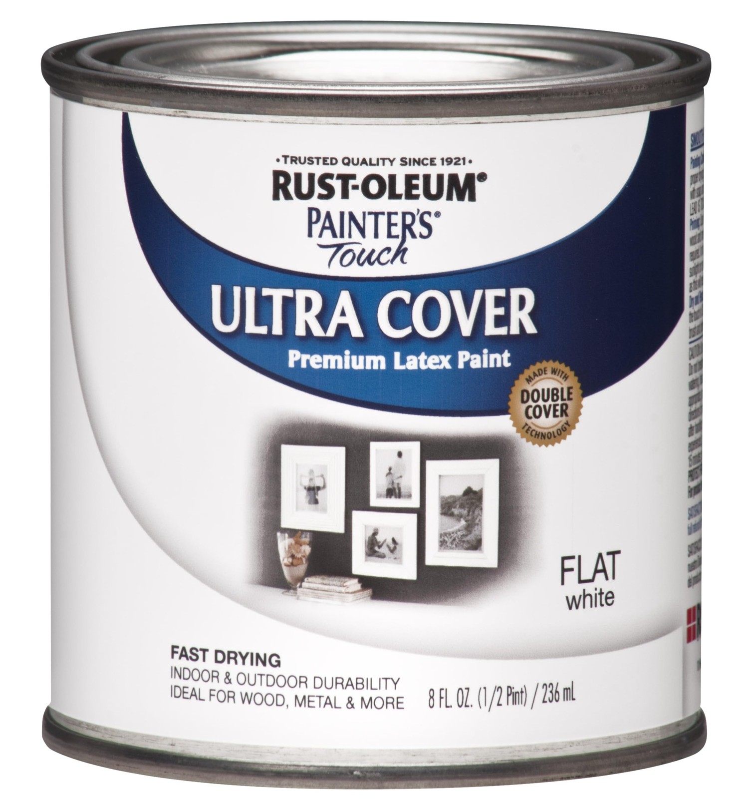 Rust Oleum Painter’s Touch Ultra Cover Multi Purpose Flat White Paint 8 Fl Oz