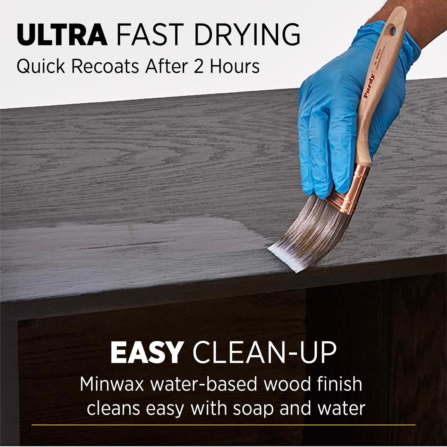 Minwax Water-Based Crystal Clear Matte Polycrylic Protective Finish (4-PACK)
