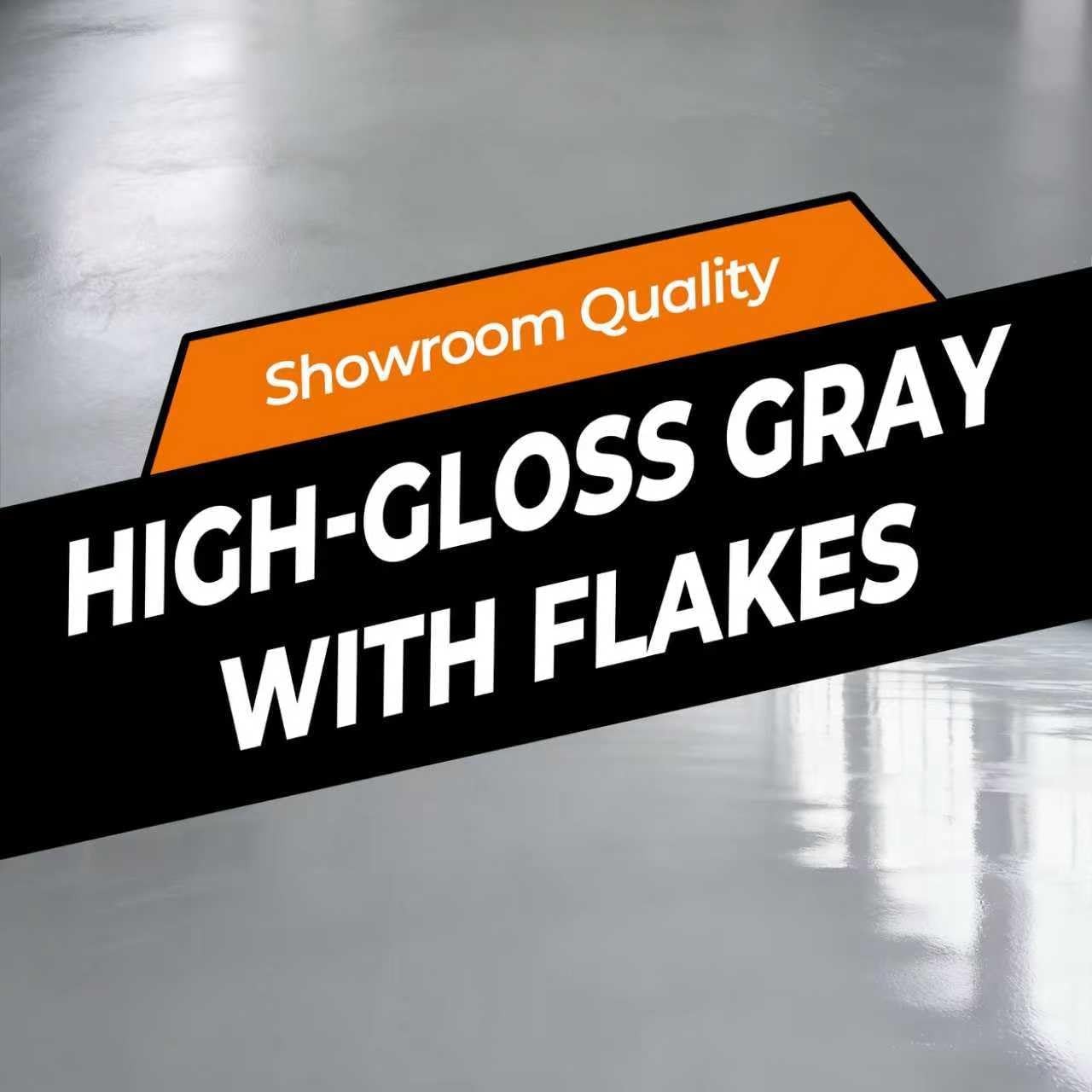 3 Gallon Gray Epoxy Floor Coating Kit 2 Part Garage Concrete Paint Low VOC