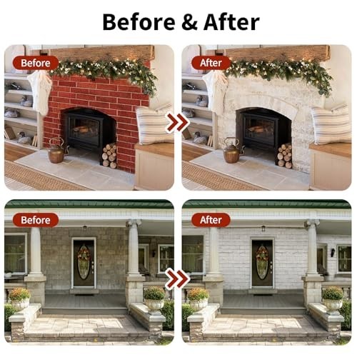 Brick Transformation Paint Kit for Fireplaces, Walls & Concrete – 16 oz White