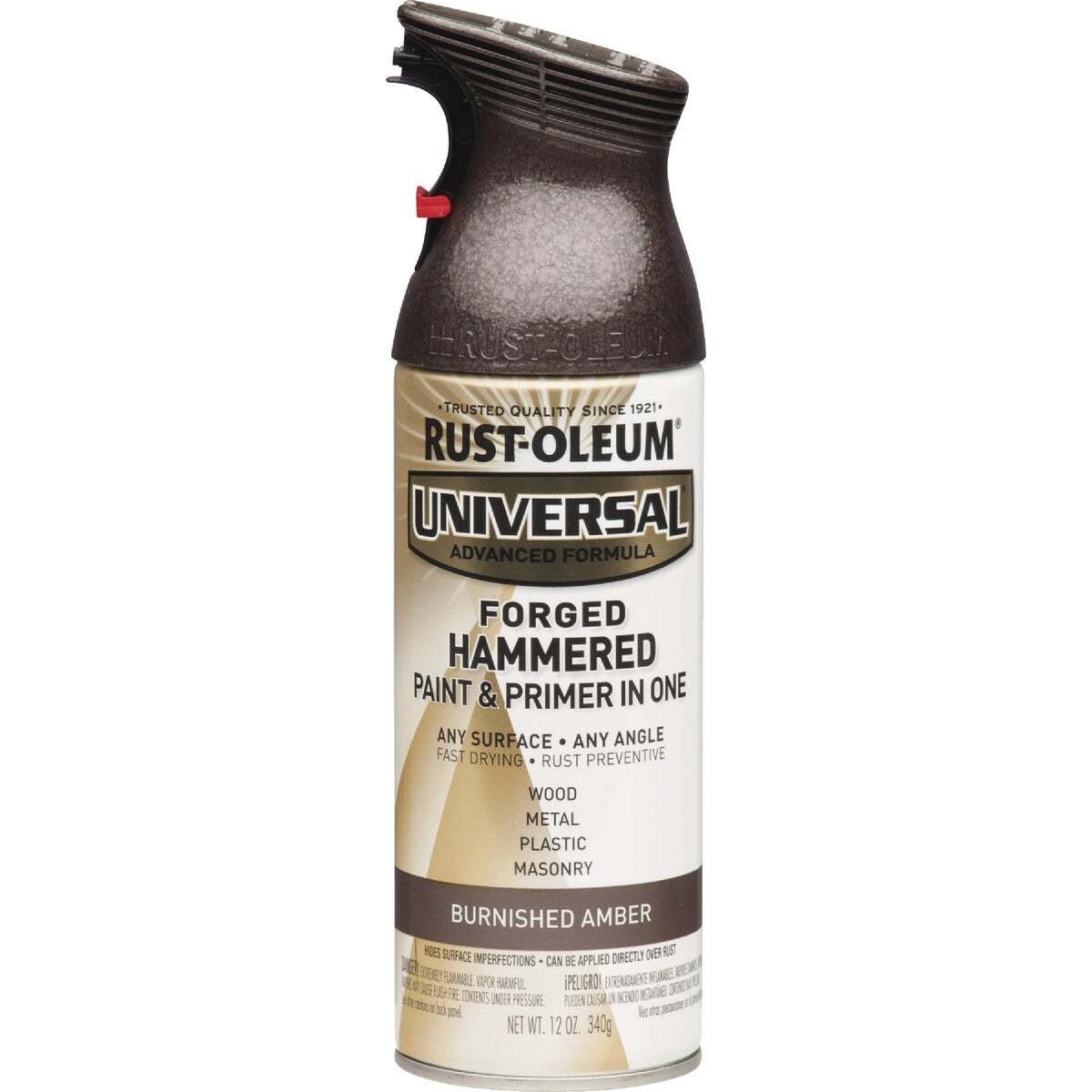 UNIVERSAL Spray Paint, Gloss, Burnished Amber, 12 oz, Aerosol Can
