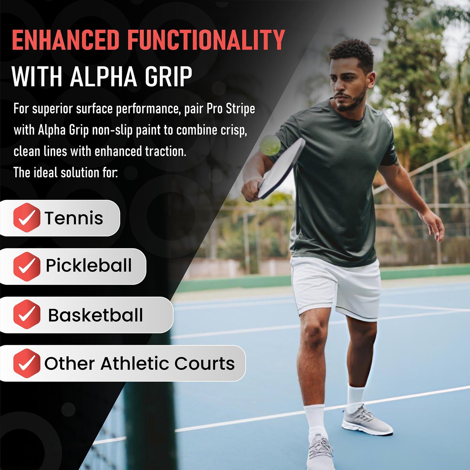 Stripe Line Marking Paint – Courts, Parking Lots & Surface Restoration – (Whi…
