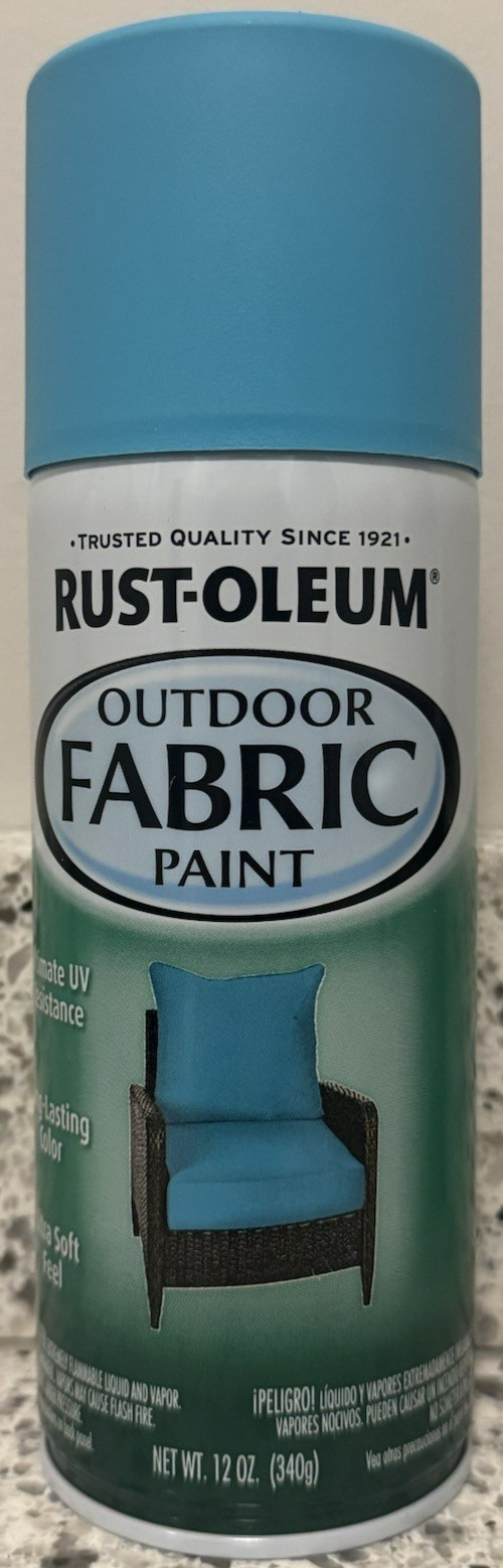 12-ounce Can Rust-Oleum Outdoor Fabric Spray Paint – Turquoise – NEW