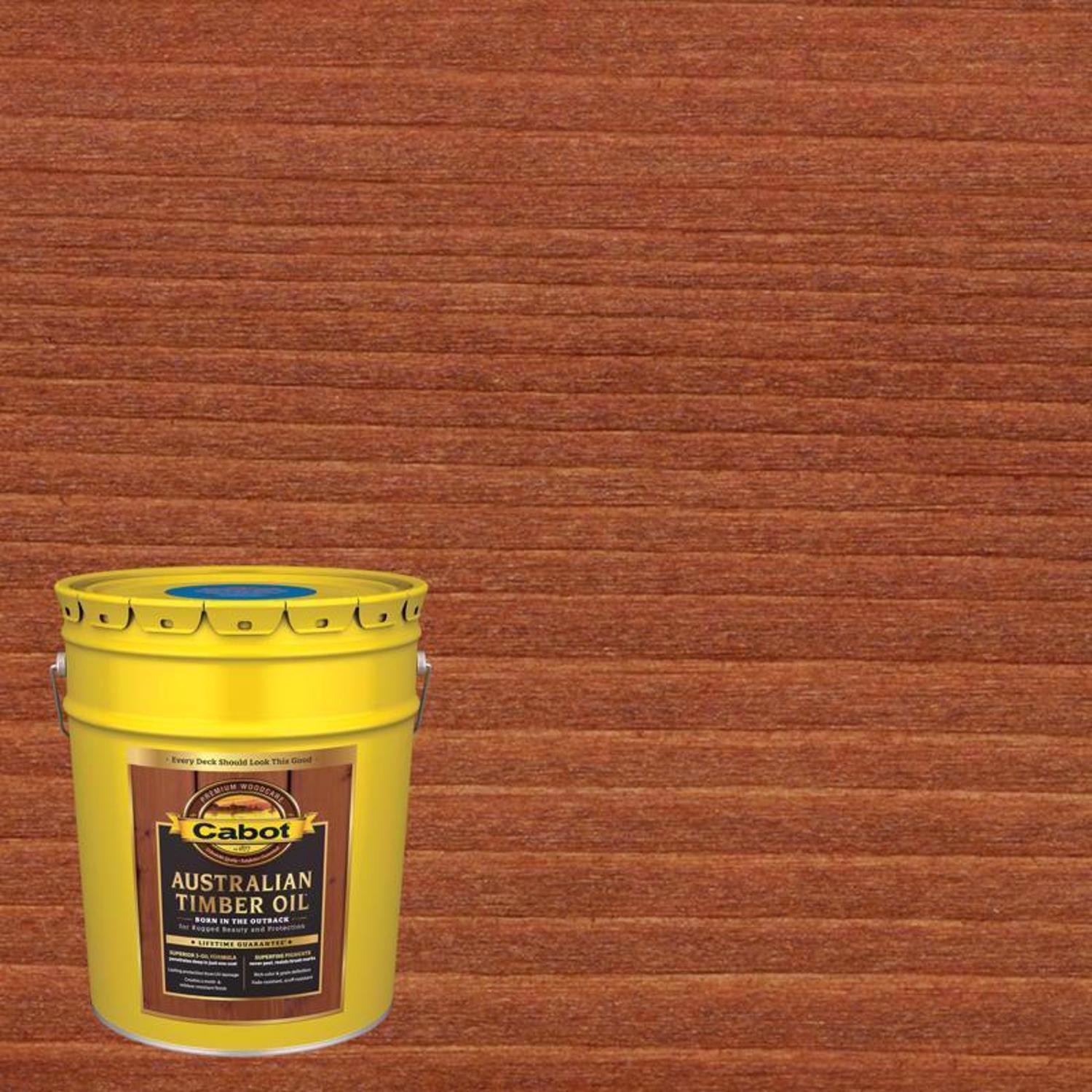 Cabot Transparent Jarrah Brown Oil-Based Alkyd Australian Timber Oil 5 gal