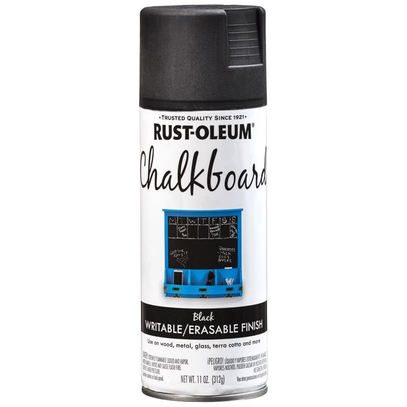 Rust-Oleum Specialty Black Chalkboard Spray Paint Multi-Surface Flat Finish 11oz