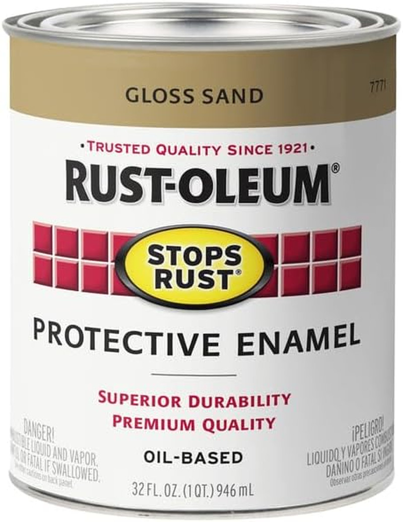 Rustoleum Stops Rust 7771-502 1 Quart Sand Gloss Stops Rust Protective Enamel