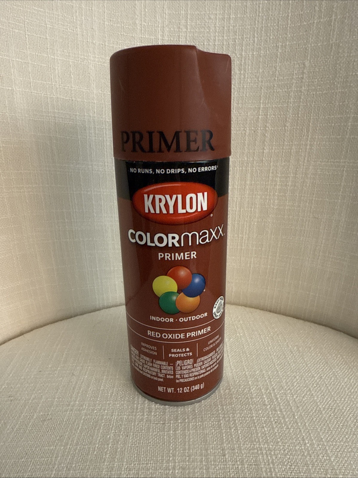 Red Oxide Primer Spray Paint – Krylon COLORmaxx for Any Surface (12 oz)