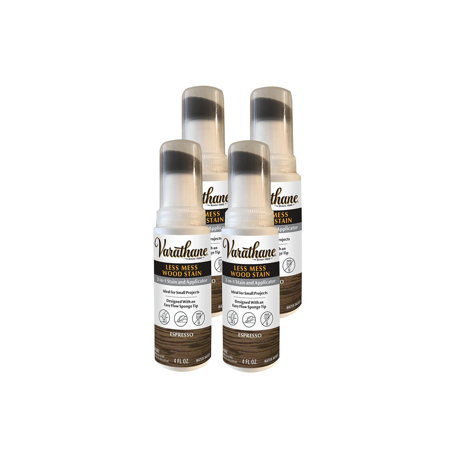Varathane 2 In 1 Wood Stain And Applicator 4 Ounce Pack Of 4 Espresso