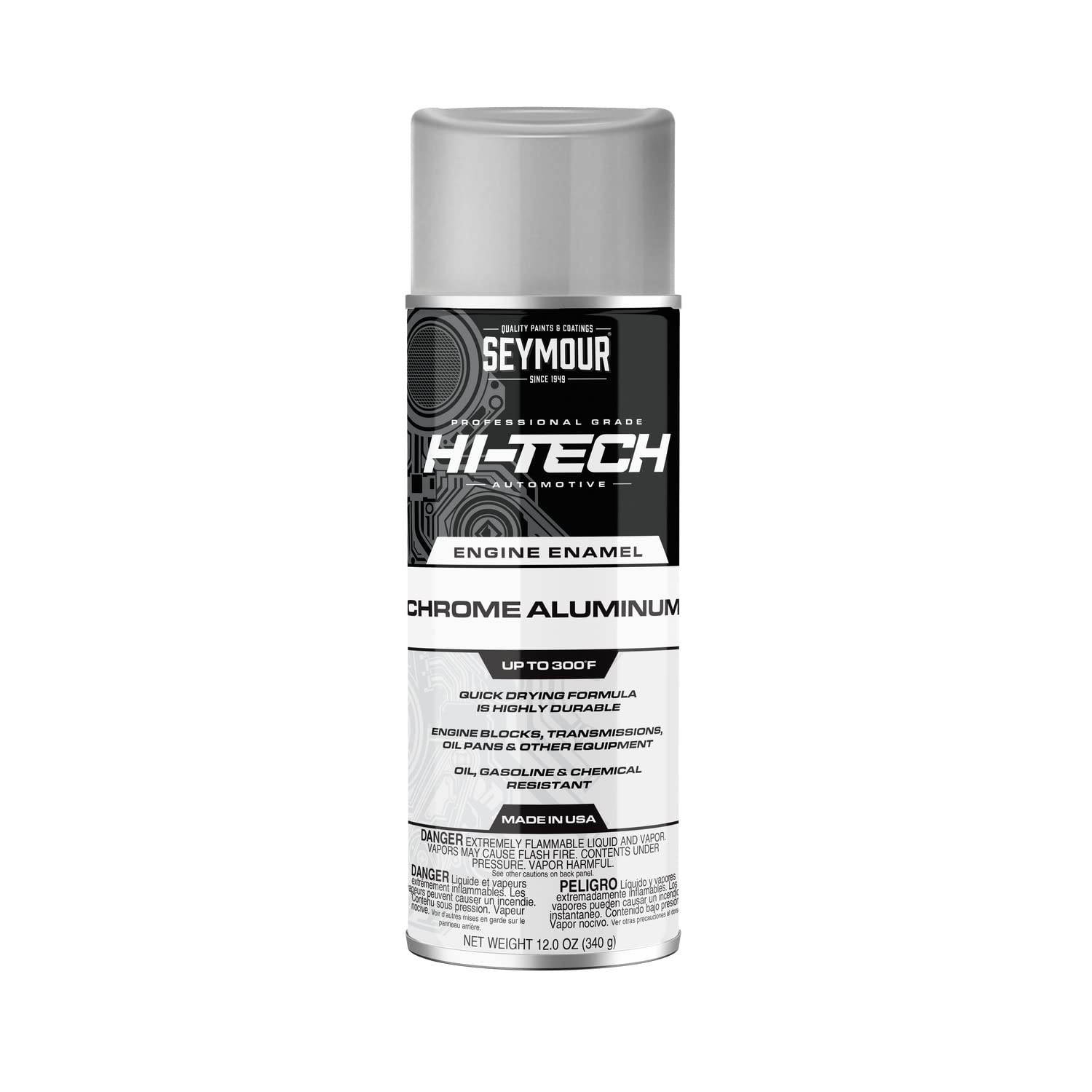 Hi Tech Engine Enamel Spray Paint 12oz Heat Resistant Restores OEM Color