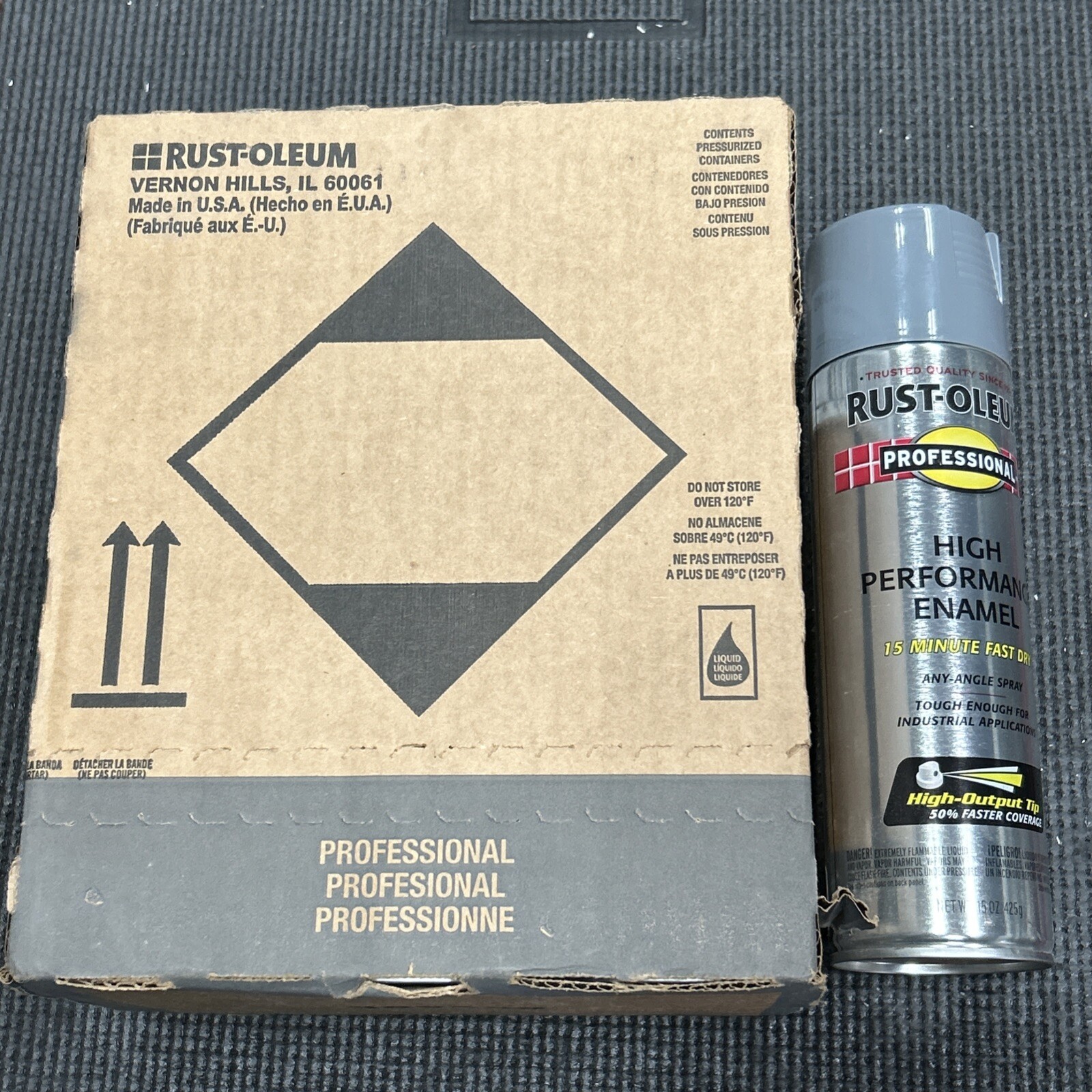 Rust-Oleum 7587-838 Dark Machine Gray Enamel Spray Paint 15 oz. (Pack of 6)