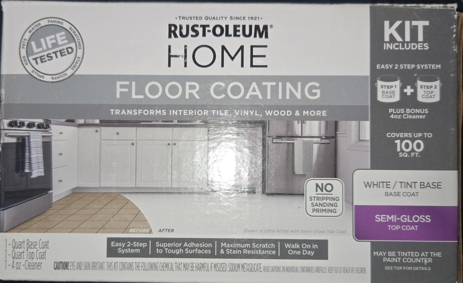 Rustoleum 360099 Home White Tint Base Semi-Gloss Top Coat Floor Coat