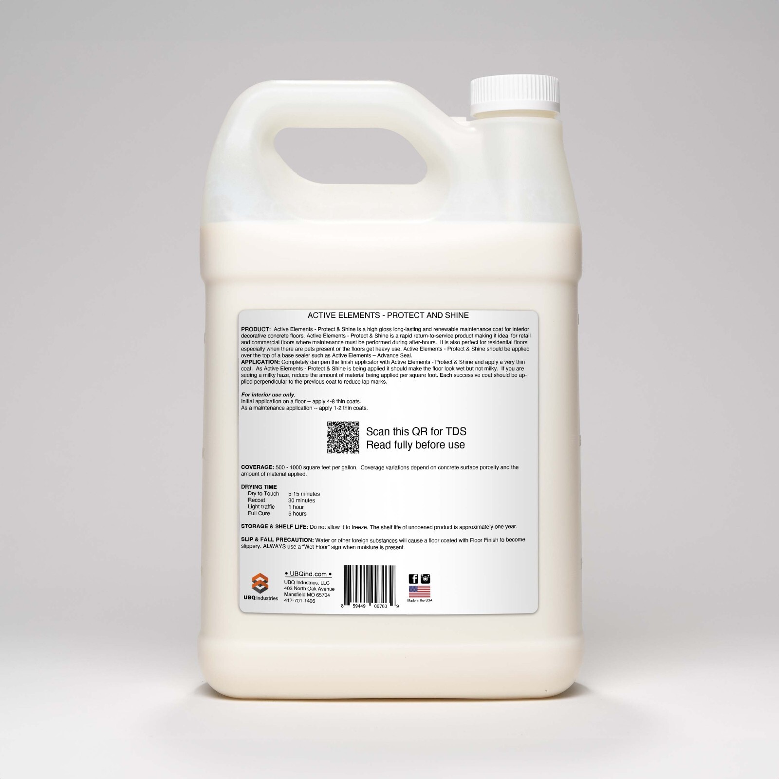 Official High Gloss Floor Finish to Seal Concrete Surfaces (1 gallon) (520)