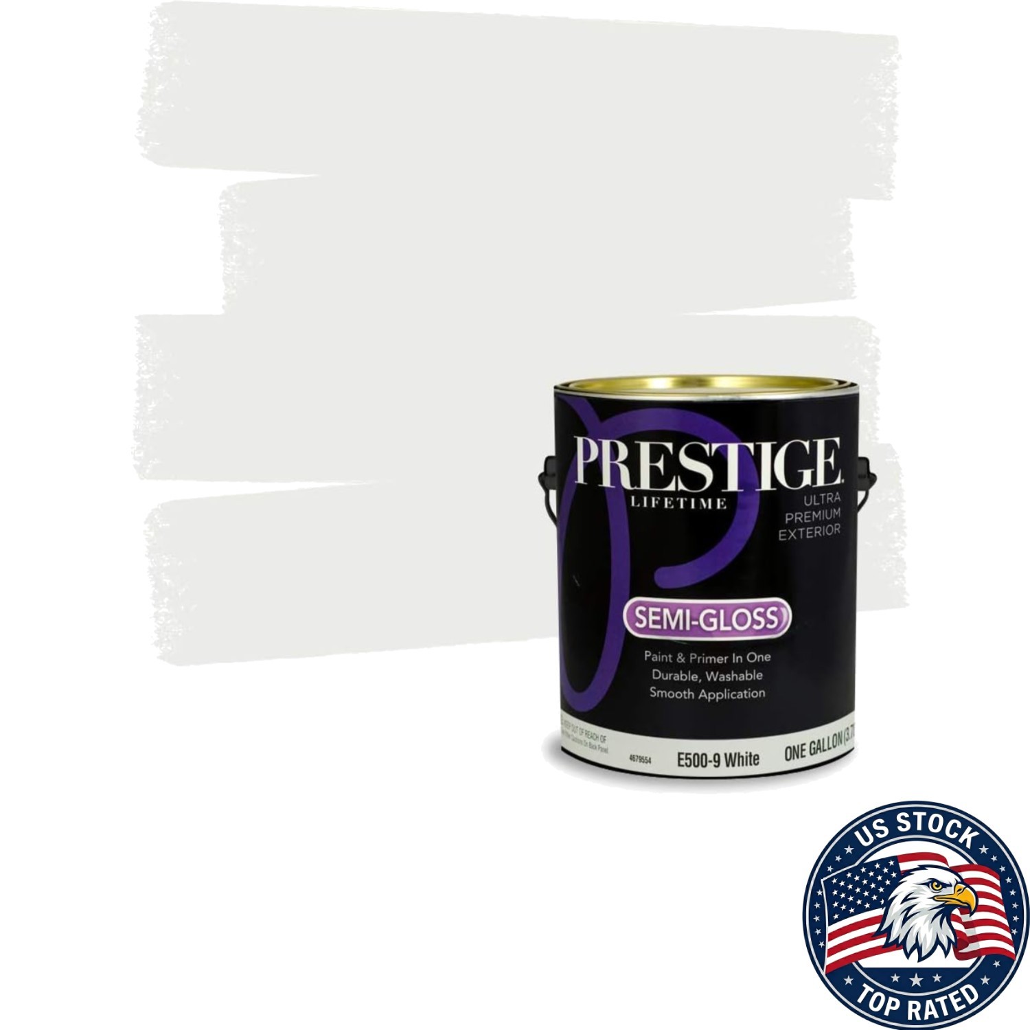 1-Gallon White Exterior Paint & Primer – Washable, Mildew Resistant, Fast Dry