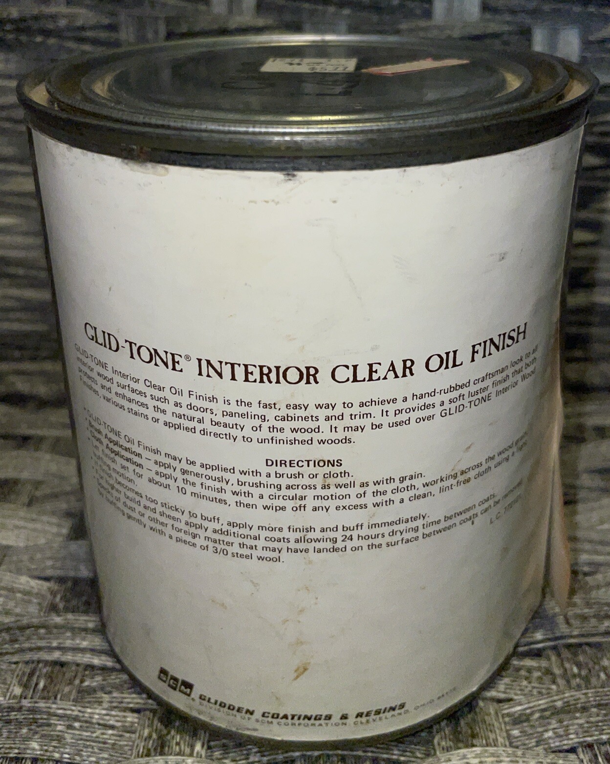 Vintage Glidden Glid-Tone Interior Clear Oil Finish 1 QT New Unopened