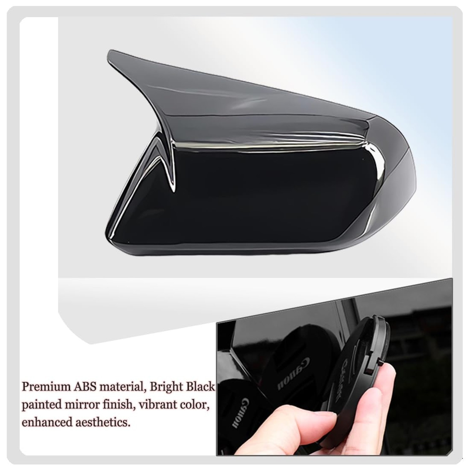 Side Rear View Mirror Cover for 2015-2025 Ford Mustang GT/GT Premium/Ecoboost…
