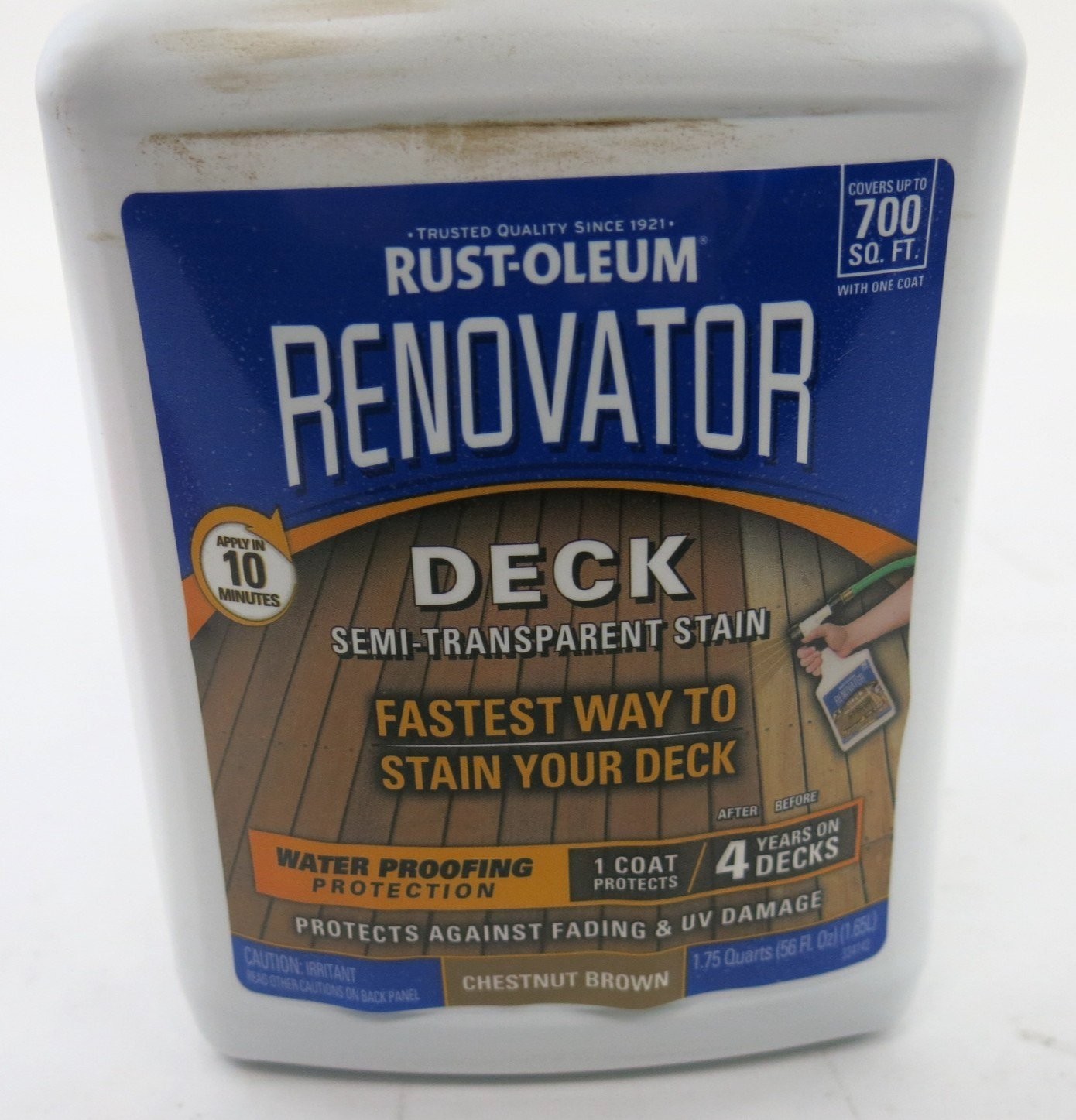 Rustoleum Renovator Deck Semi-Transparent Stain Chestnut Brown 56-Oz 1 Bottle