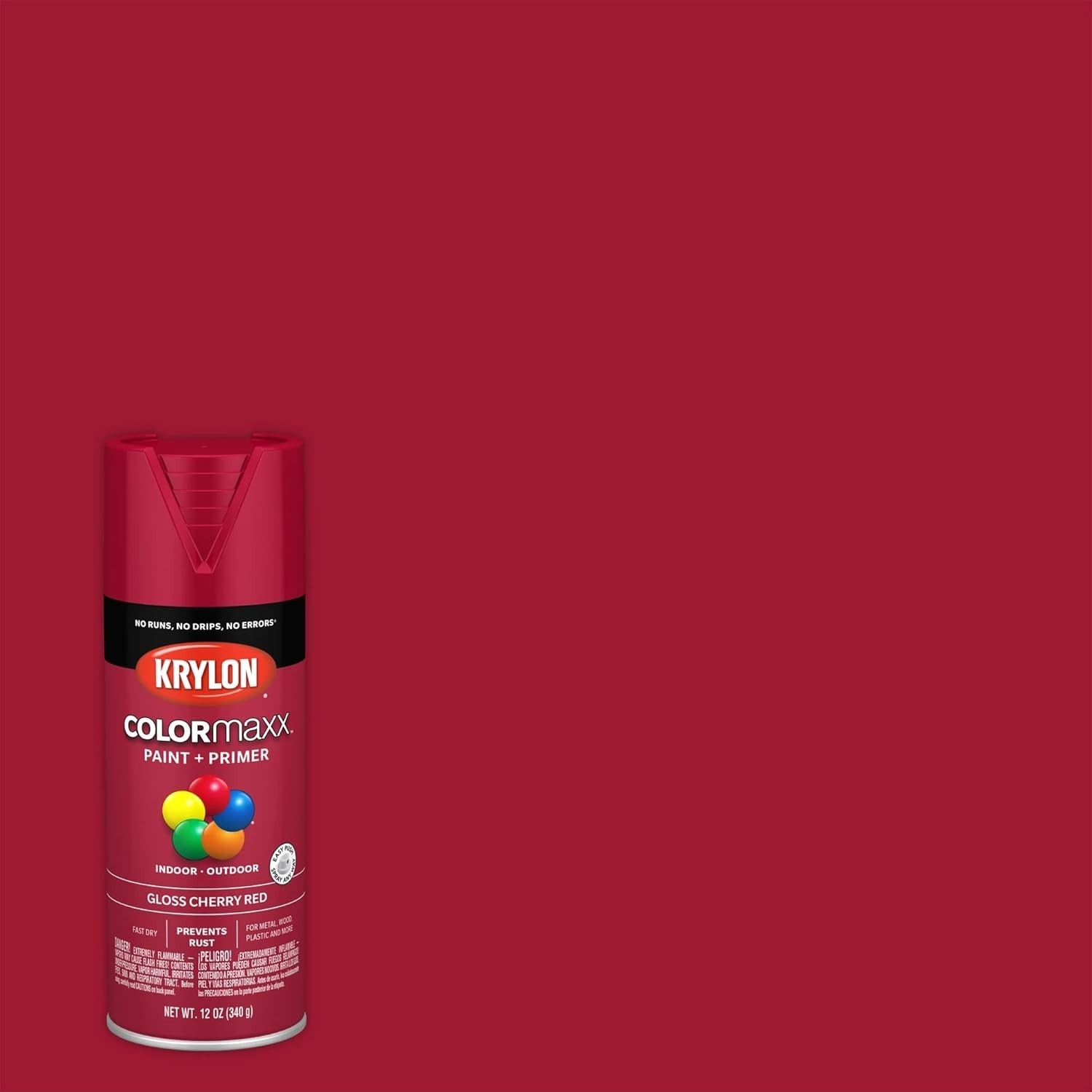 Vibrant 12 Oz Cherry Red Gloss Spray Paint – Multi-Surface & Quick Drying