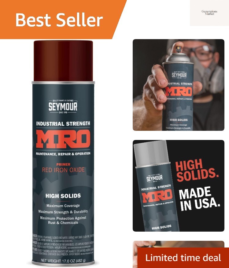 620-1407 Industrial MRO High Solids Spray Paint, Red Iron Oxide Primer