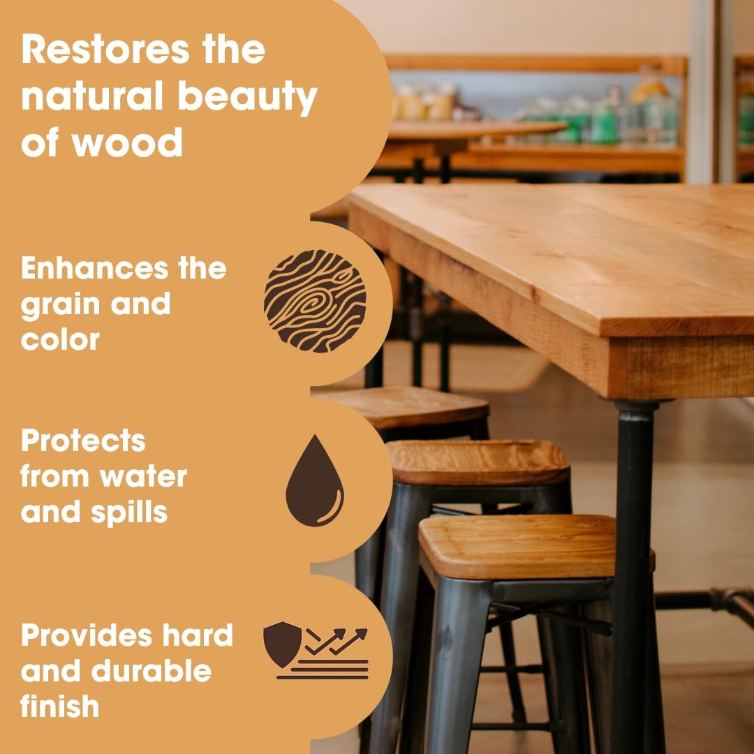Furniture Clinic Danish Oil 500ml Wood Care Interior Exterior Restoration