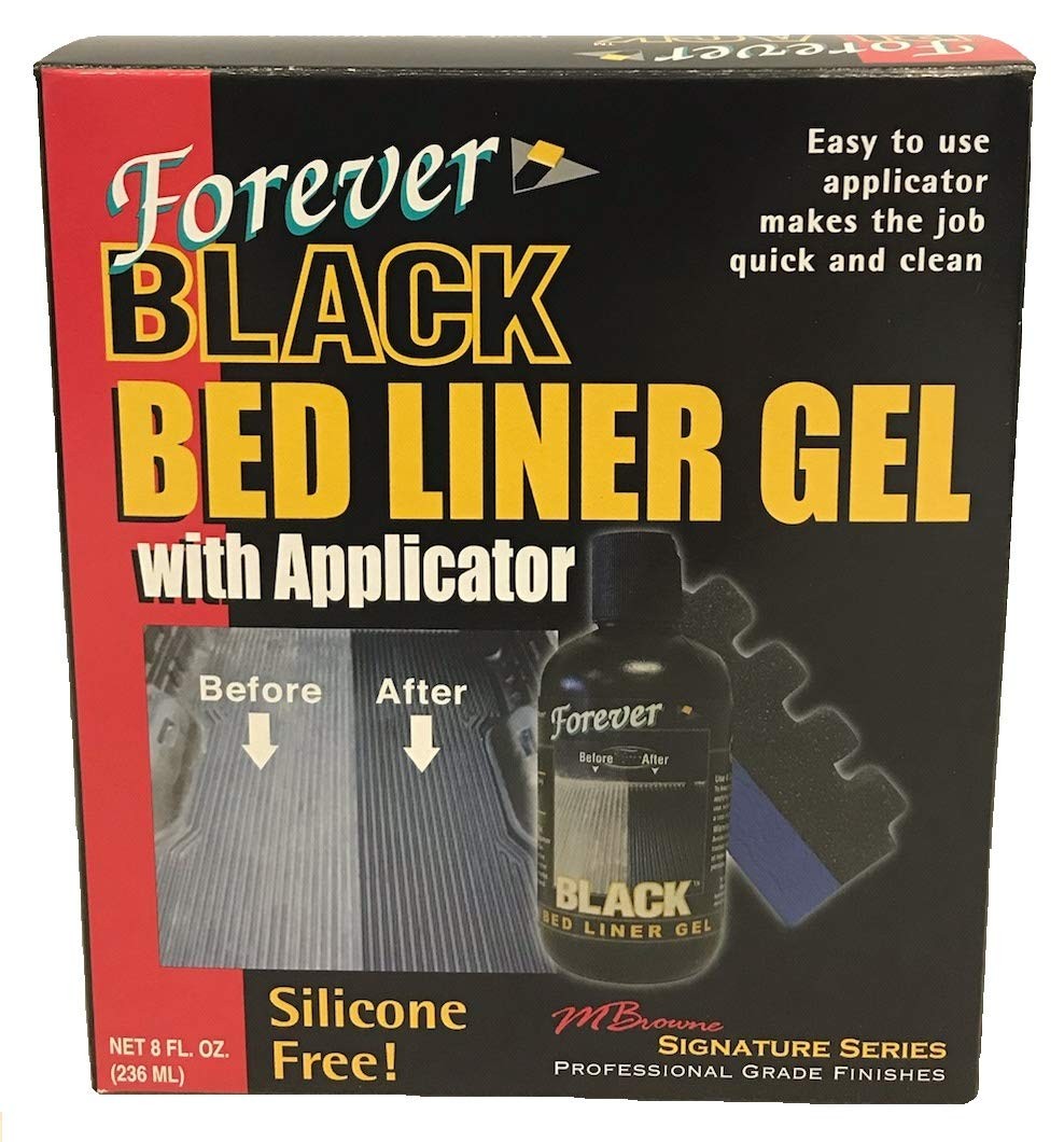 Forever Black Truck Bed Liner Gel – Black Colored Dye, Water Based, UV Protec…