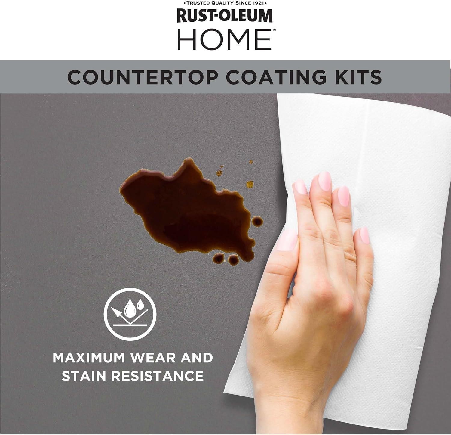 Rust-Oleum HOME Countertop Coating Kit, Ultra White Tint Base, Satin – 384962