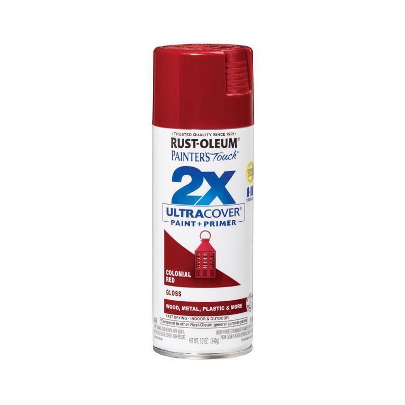 Rust-Oleum Painter’s Touch 2X Ultra Cover Gloss Colonial Red Spray Paint 12 oz