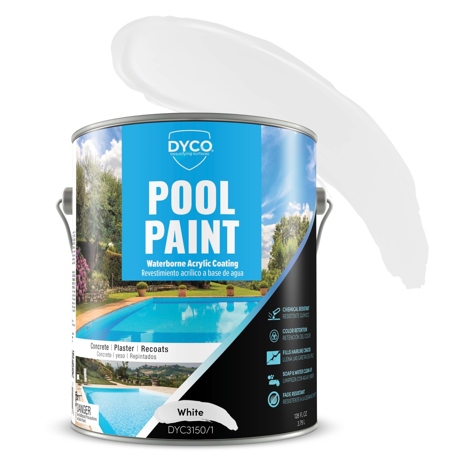 Dyco Paints Dyco Waterborne Acrylic Pool Paint Resistant To Uv Water Salt