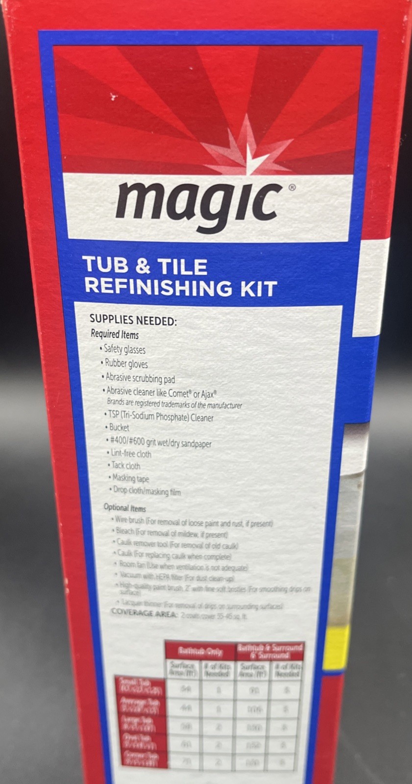 Magic Tub and Tile Refinishing Kit – Spray on Aerosol – Refinish Sinks Tile Porc