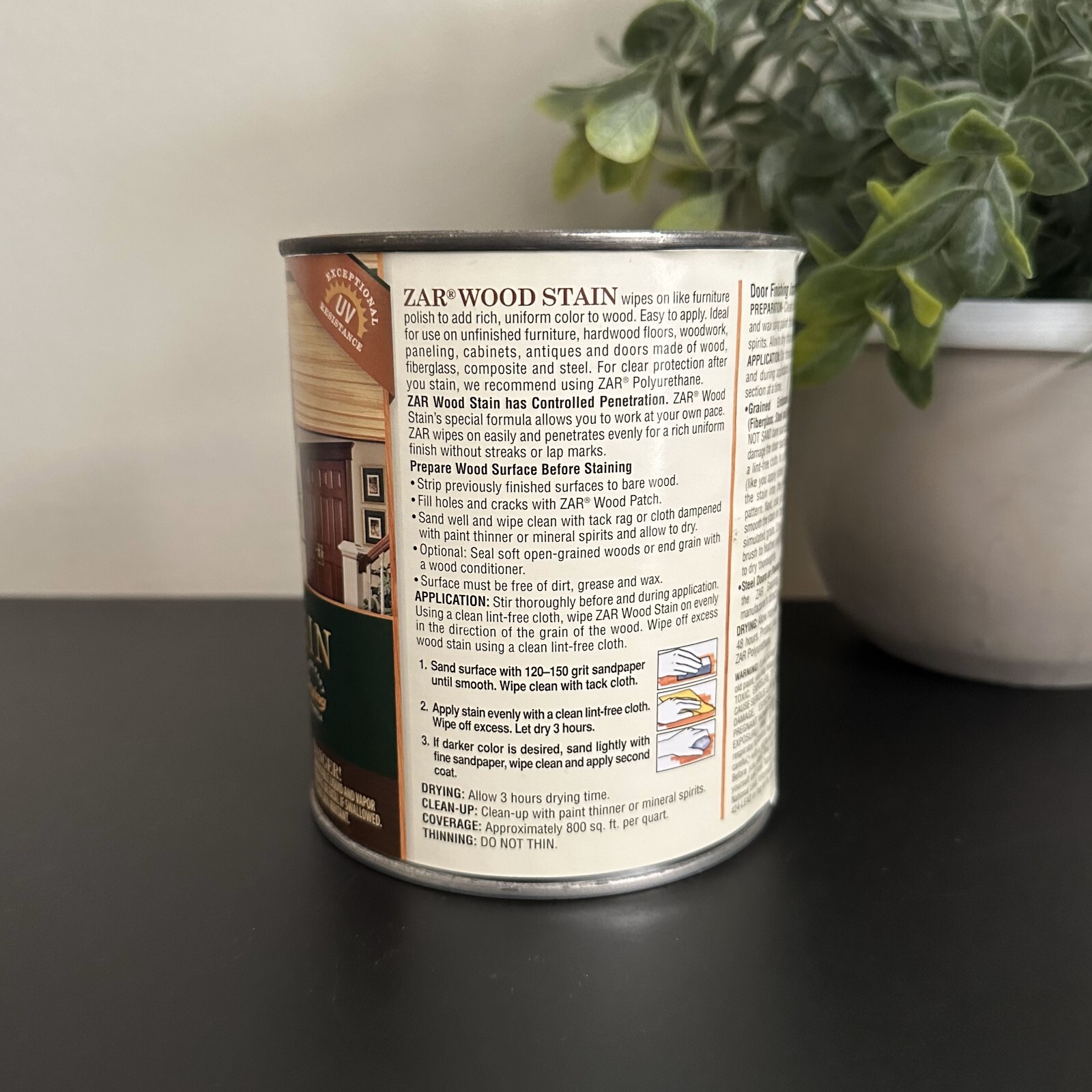 ZAR Quart 115 MODERN WALNUT Oil Based Interior Wood Stain 11512 18E14 Can