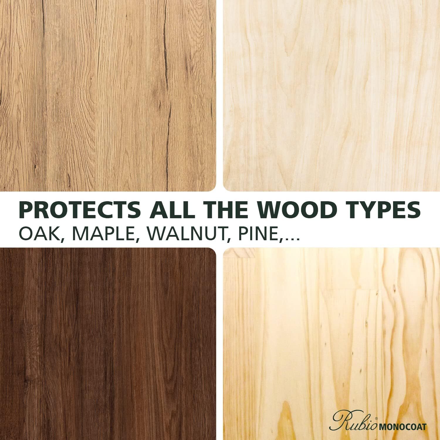 Rubio Monocoat Oil Plus 2C, 350 Milliliters, Pure, Interior Wood Stain and