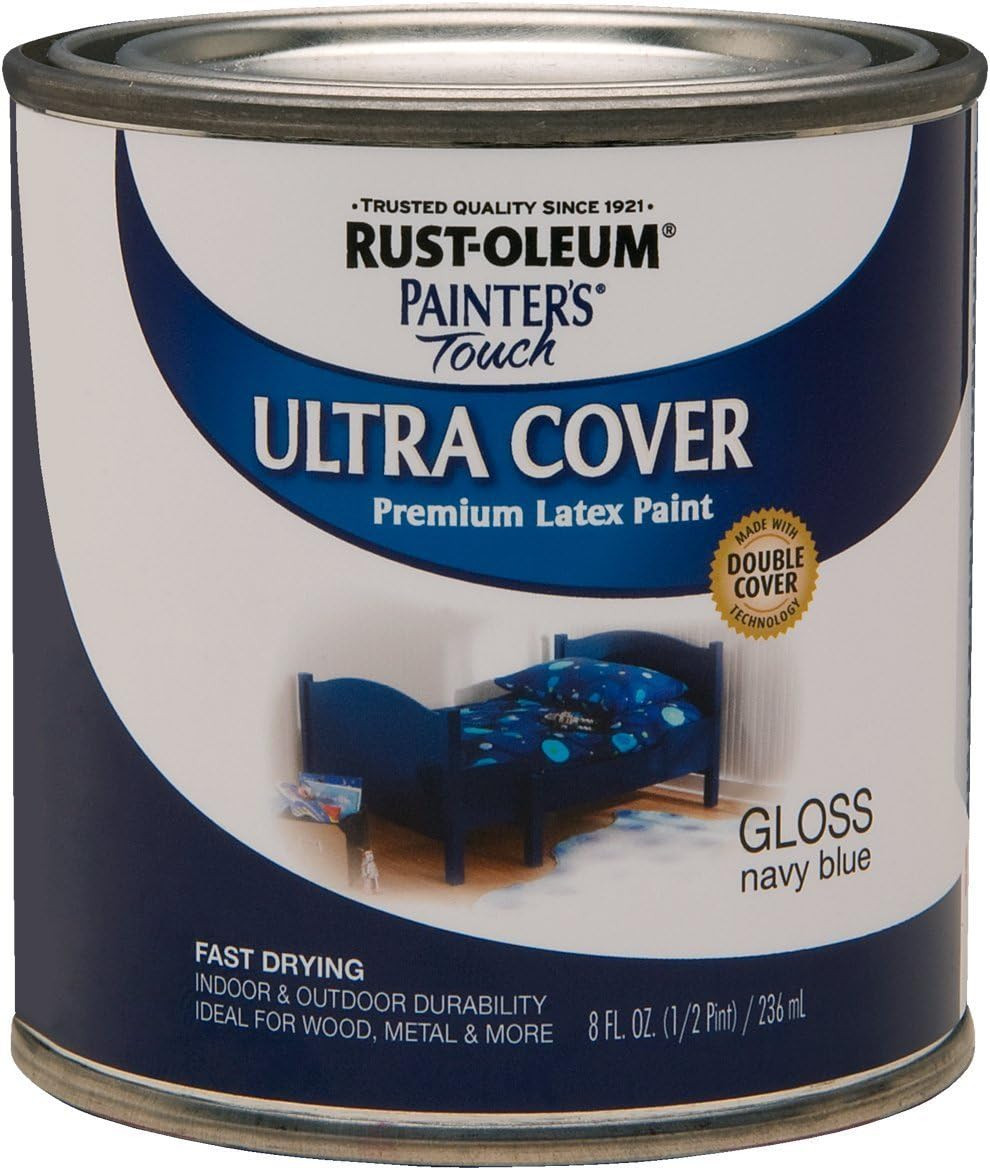 1922730 Painter’S Touch Brush Enamel Paint, Gloss Navy Blue 8 Fl Oz (Pack of 1)