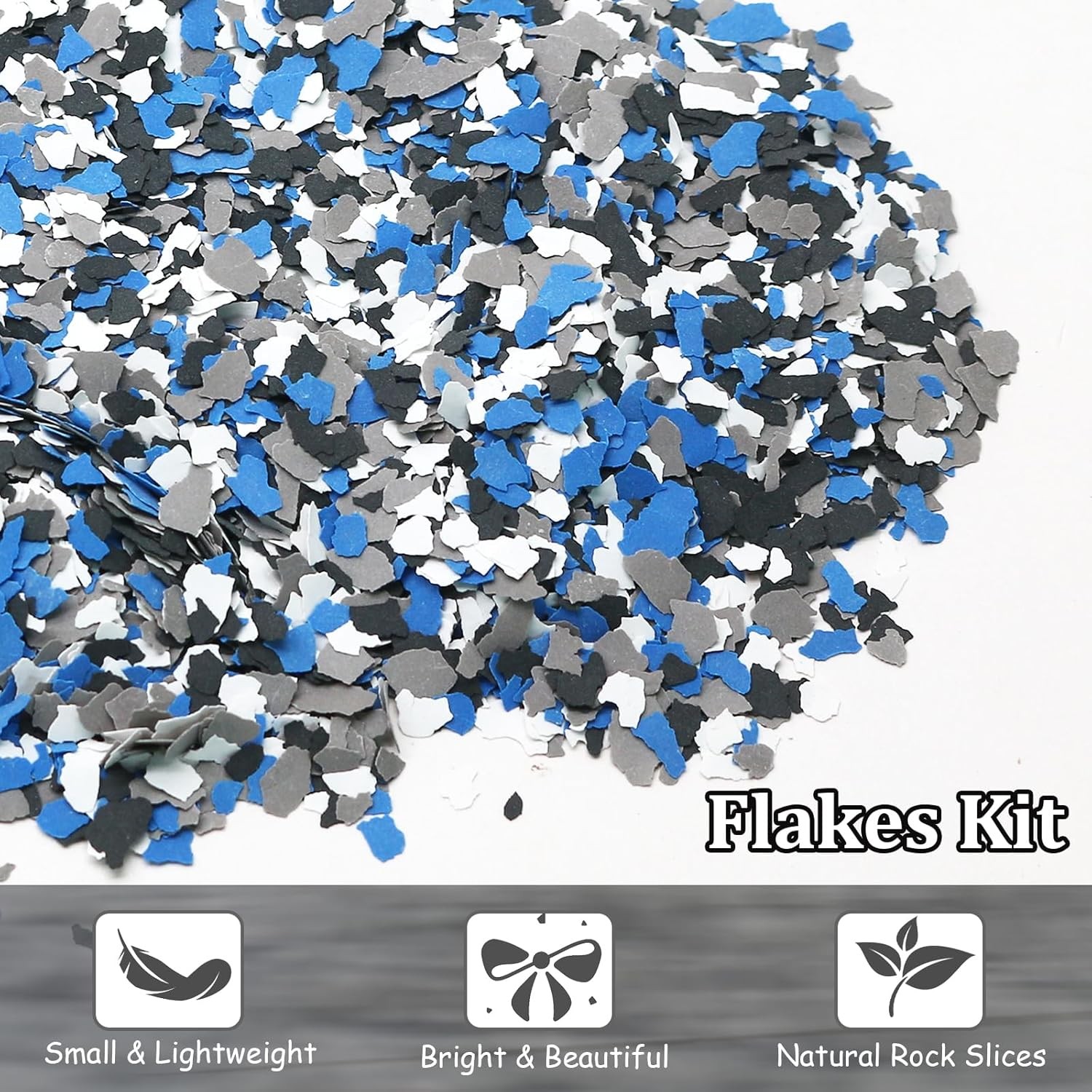 Decorative Epoxy Flakes Blend Paint Chips 360g 0.79lb Resin Sealing Floor Wall