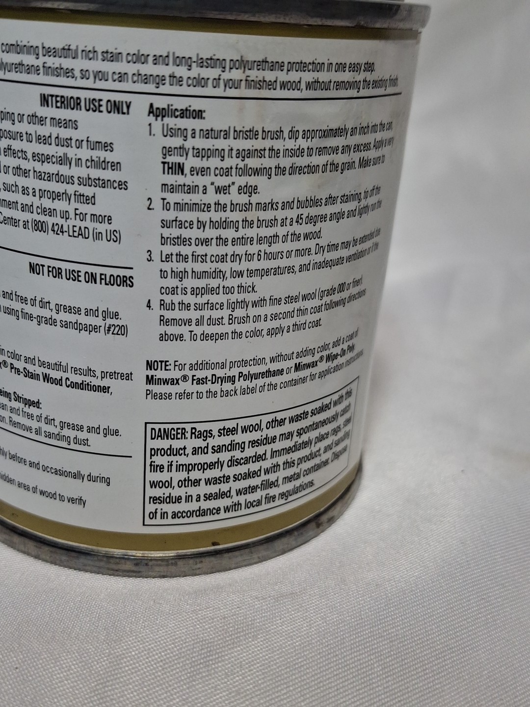 Minwax PolyShades Honey Pine Stain and Polyurethane 1/2 Pint Wood Finish