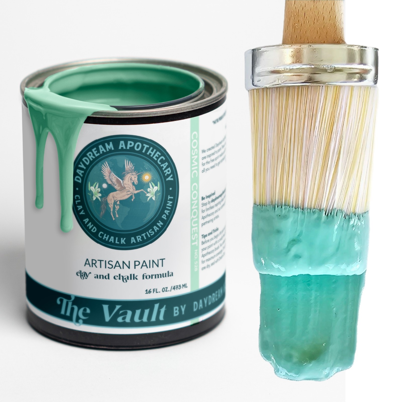 Mint Sage Green Chalk Paint and Clay Paint Cosmic Conquest