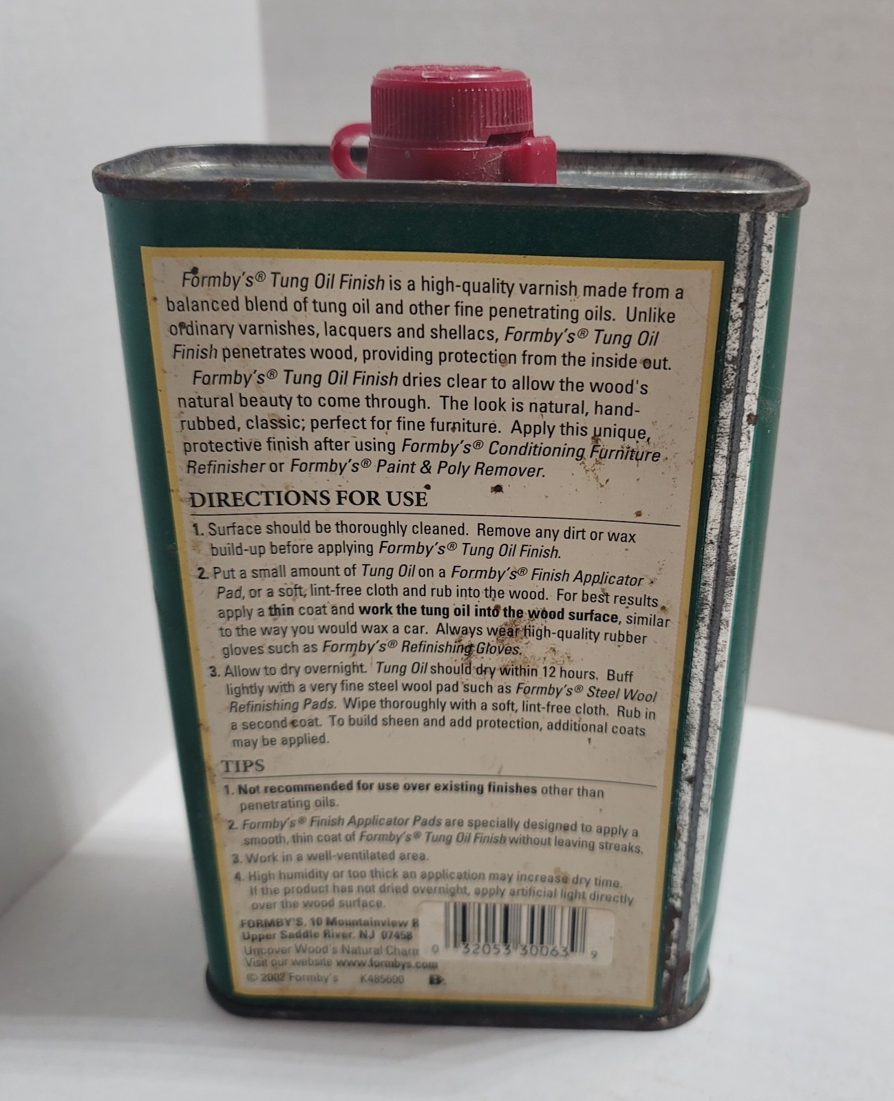 Formby’s Traditional Tung Oil Finish High Gloss Traditional 16 Ounce