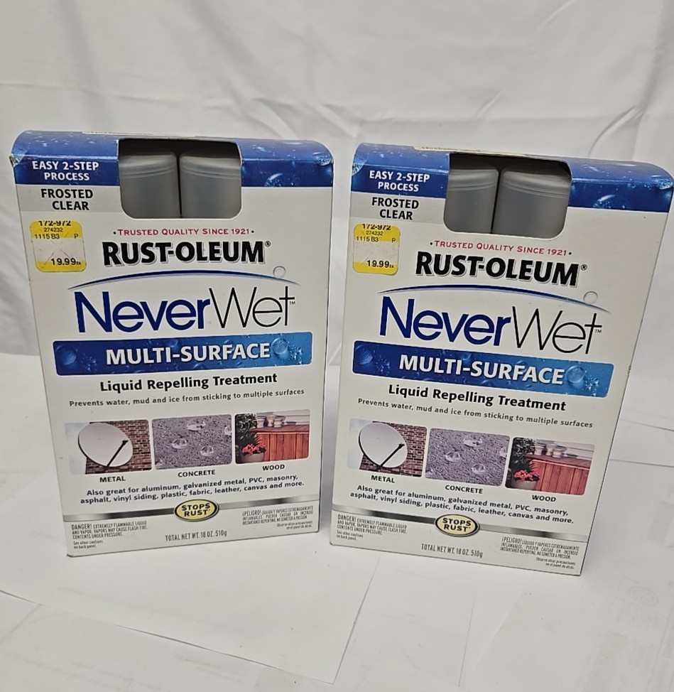 (2) Rust-Oleum NeverWet Multi Surface Liquid Repellant Waterproof TRSL#39 B3-1