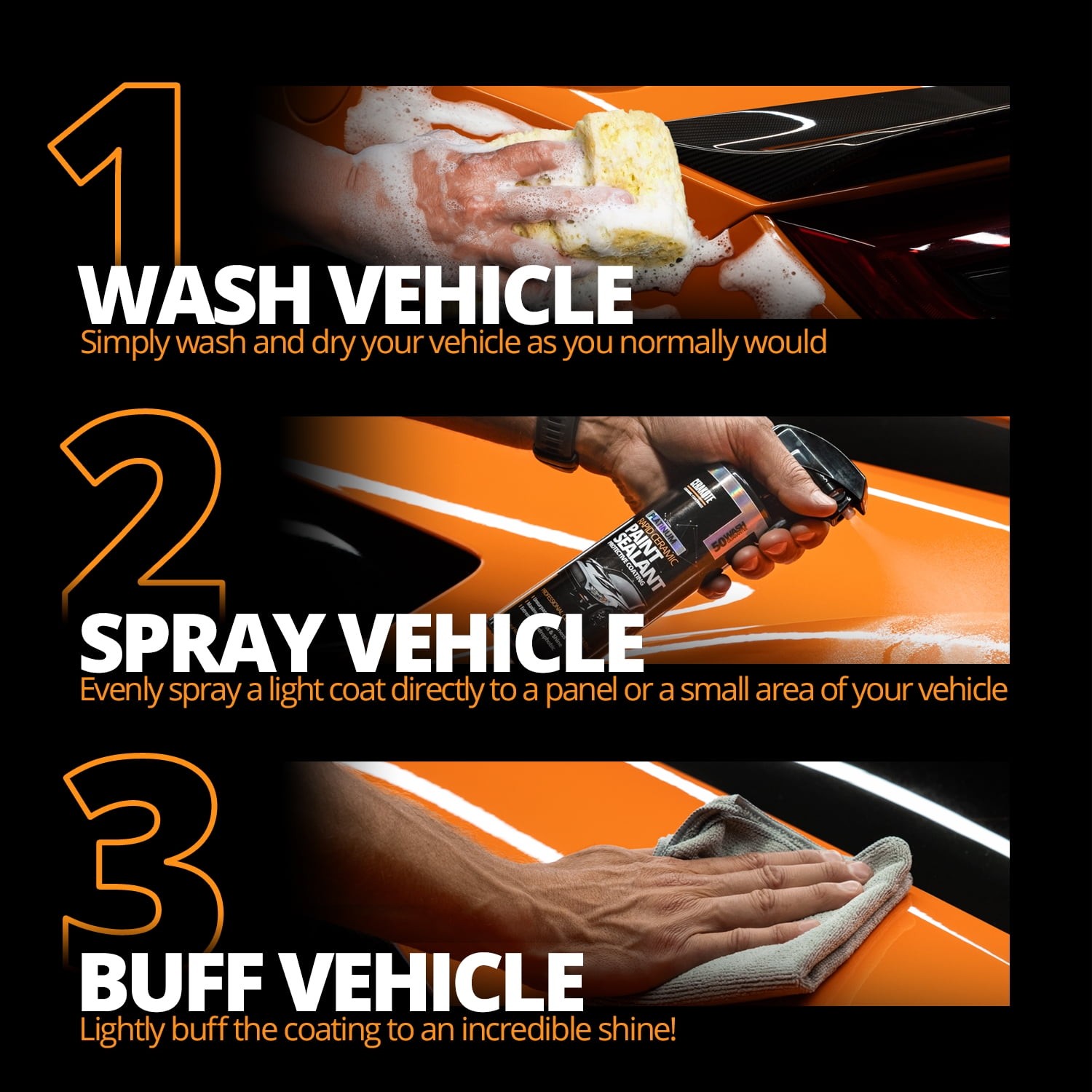 2 pack Platinum Rapid Ceramic Paint Sealant Kit High Gloss Protective Coating