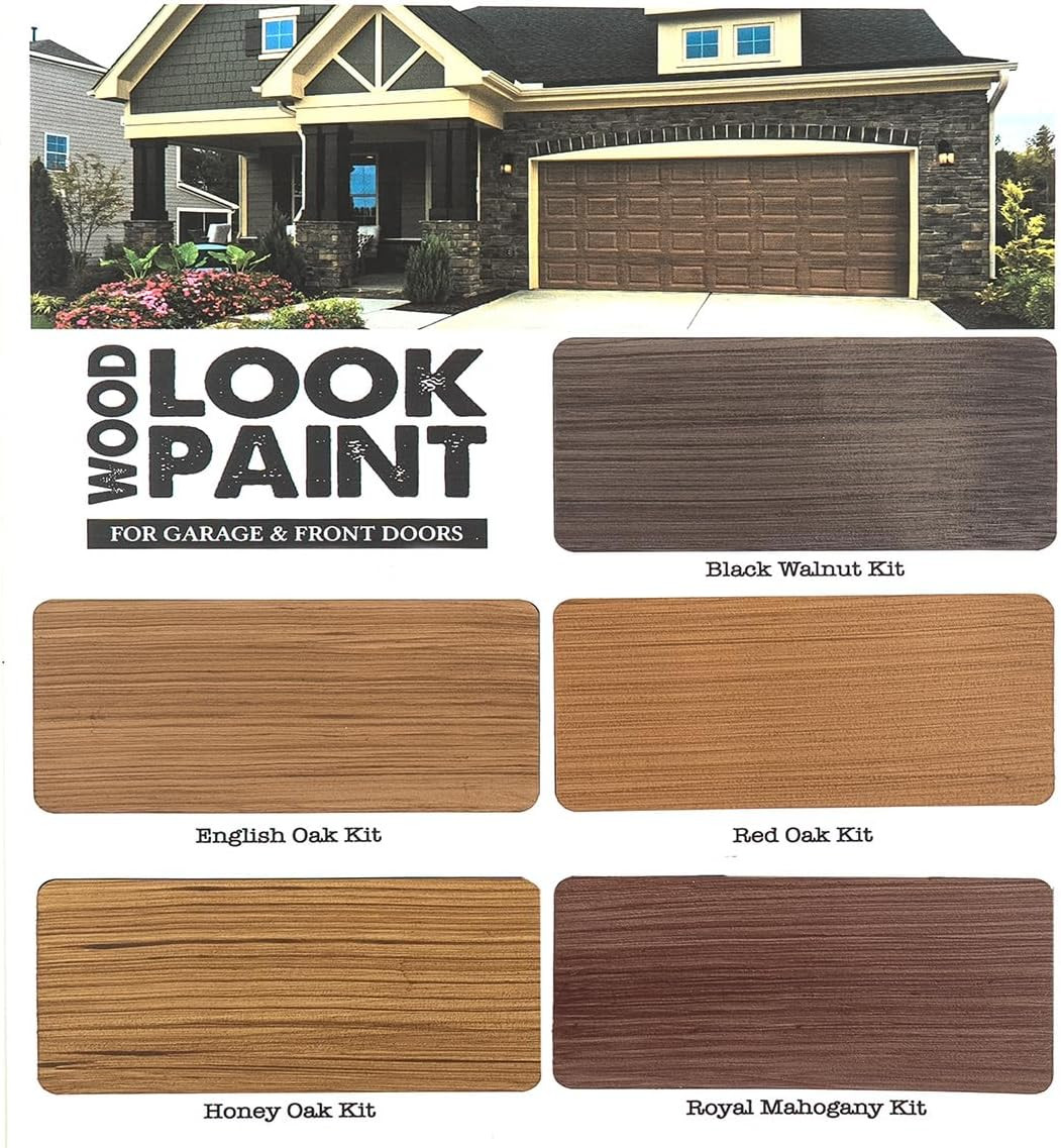 Royal Mahogany Wood Look Paint Kit for Stunning Garage Doors