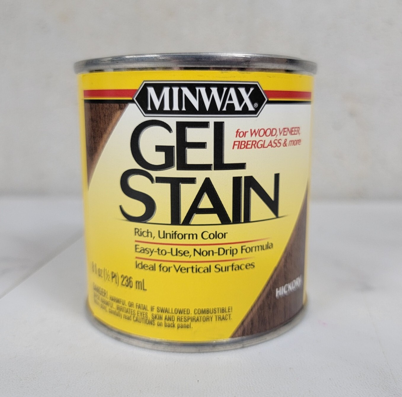 Minwax Wood Gel Stain Hickory 1/2 Pint Non-Drip Multi-Surface 8 oz