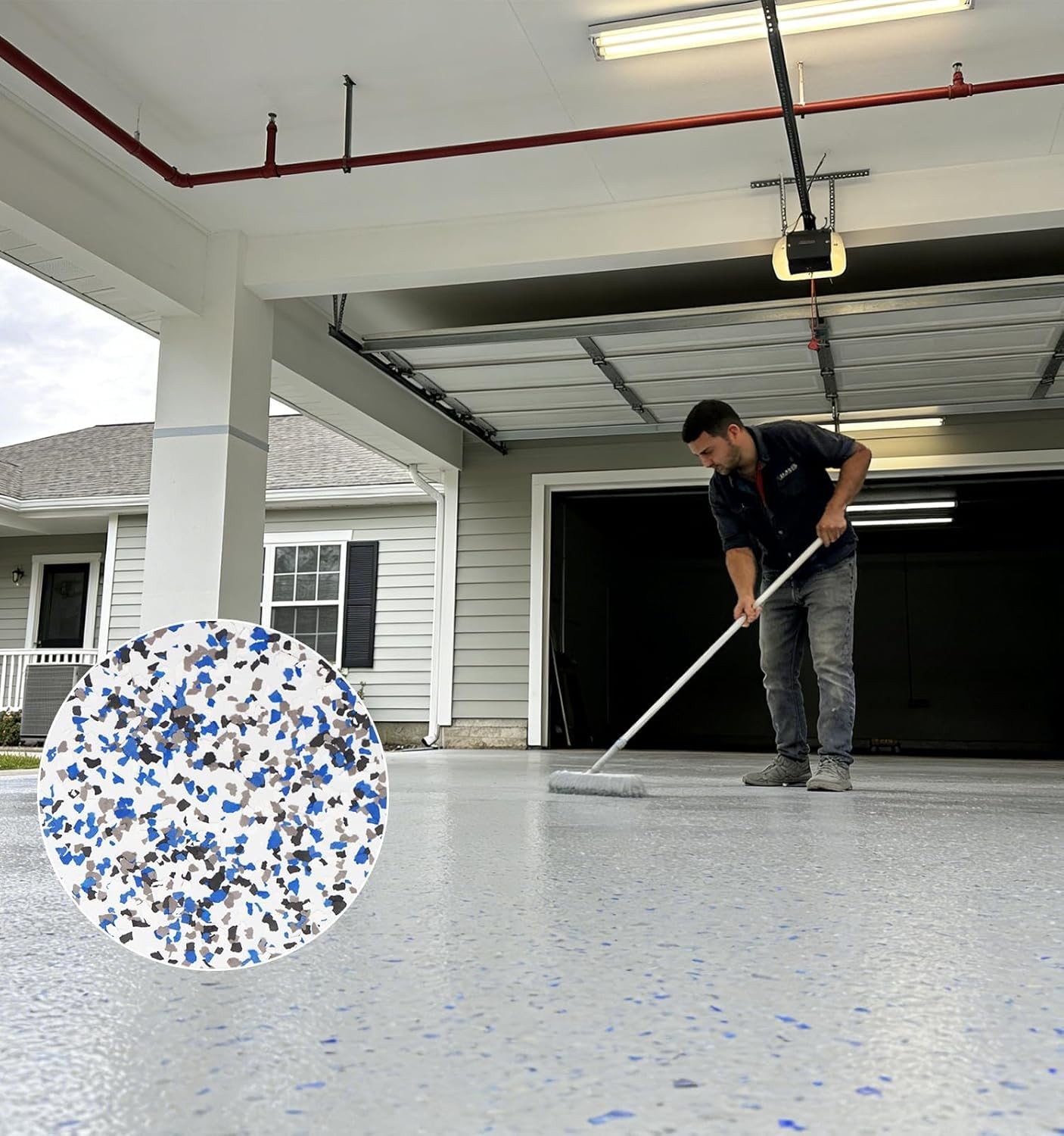 Epoxy Floor Flakes, 454g/1Lb Epoxy Chips Flakes Blend Decorative Color Chips …