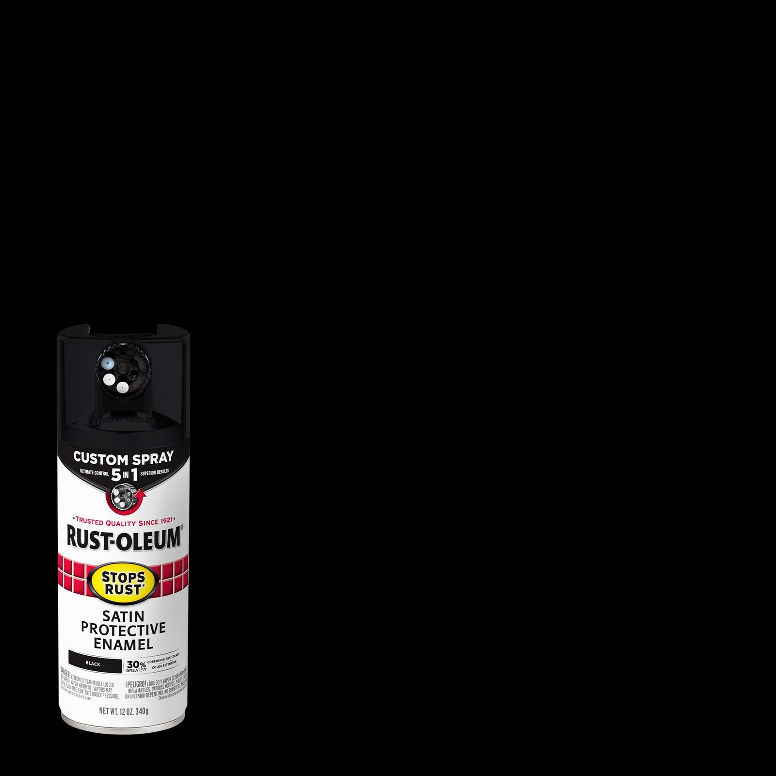 Rust Oleum Stops Rust Satin Black Spray Paint 12 Ounce 5 In 1 Custom Spray No…