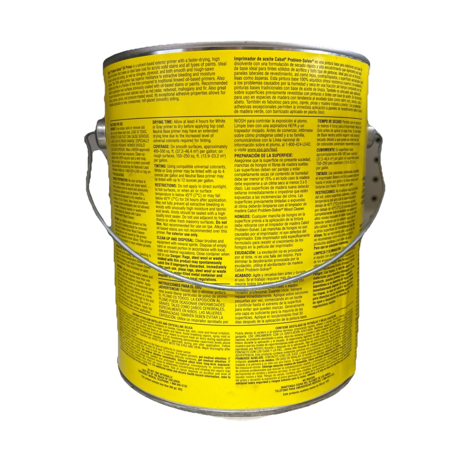 Cabot Problem Solver Oil Primer 8111 White Exterior Deck Siding 1 Gallon NEW