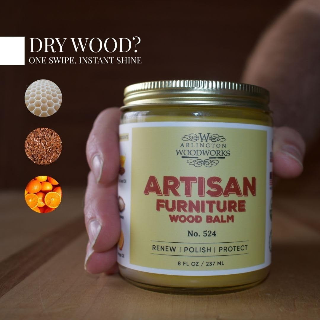 2-Pack Artisan Furniture Wood Balm No. 524 – Natural Wood Care Restore, Polish &
