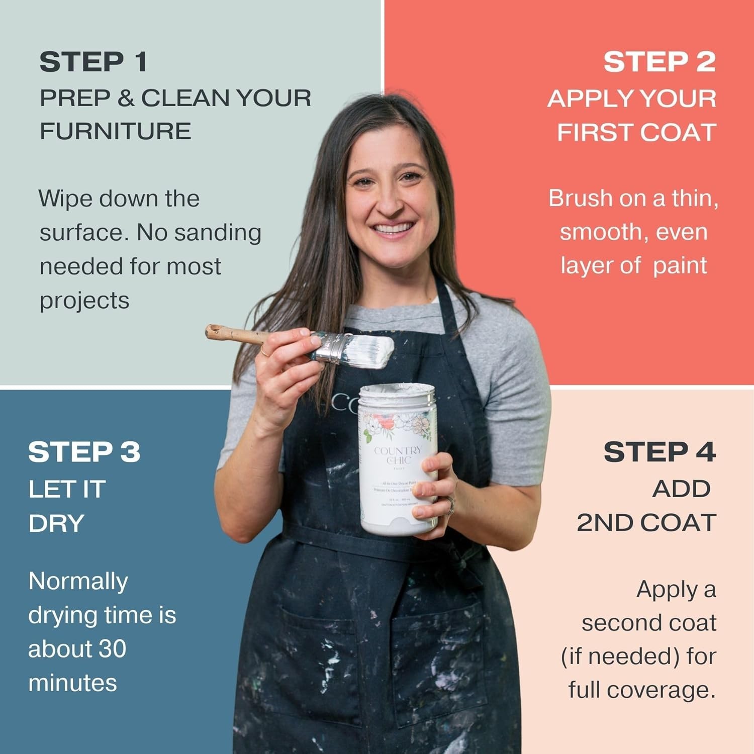 Transform Your Home with Eco-Friendly Chalk Paint – Simplicity White Pint 16oz