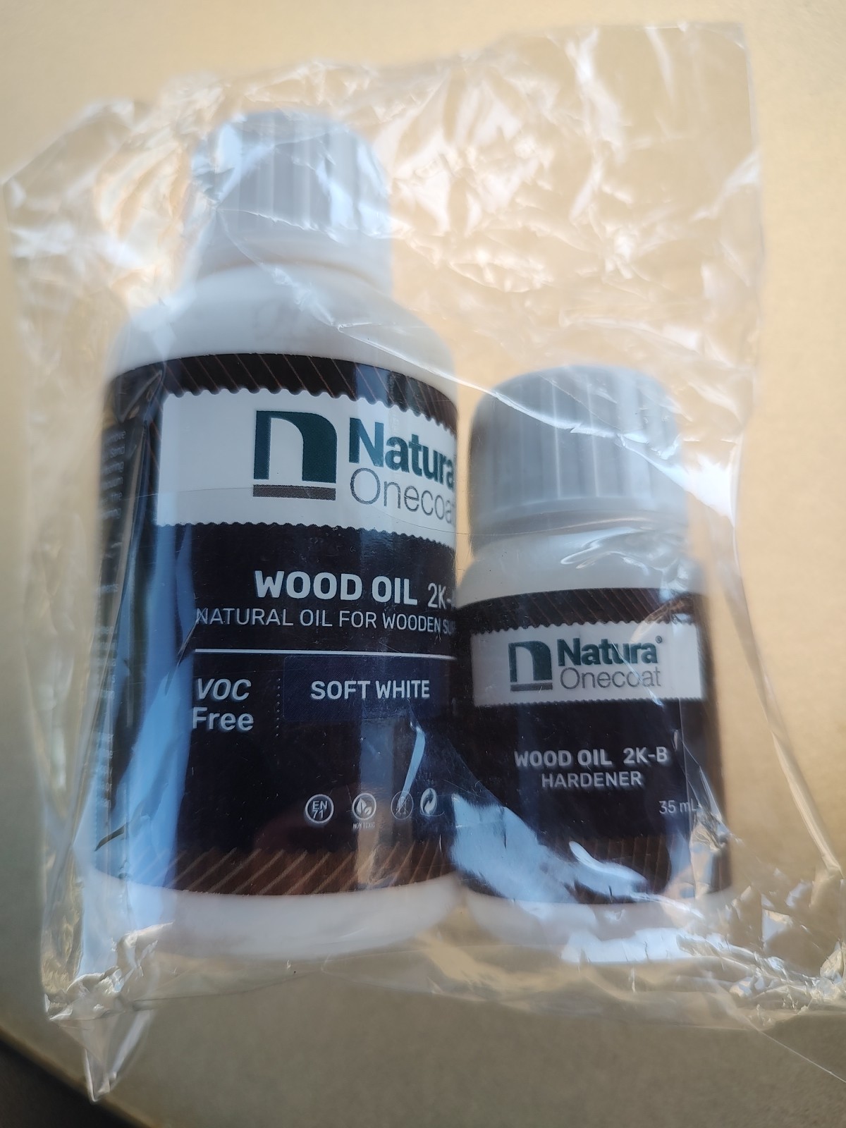 Wood Stain Oil – 85 ft² – 140 ml, Soft White Finish for Interior Furniture Floor
