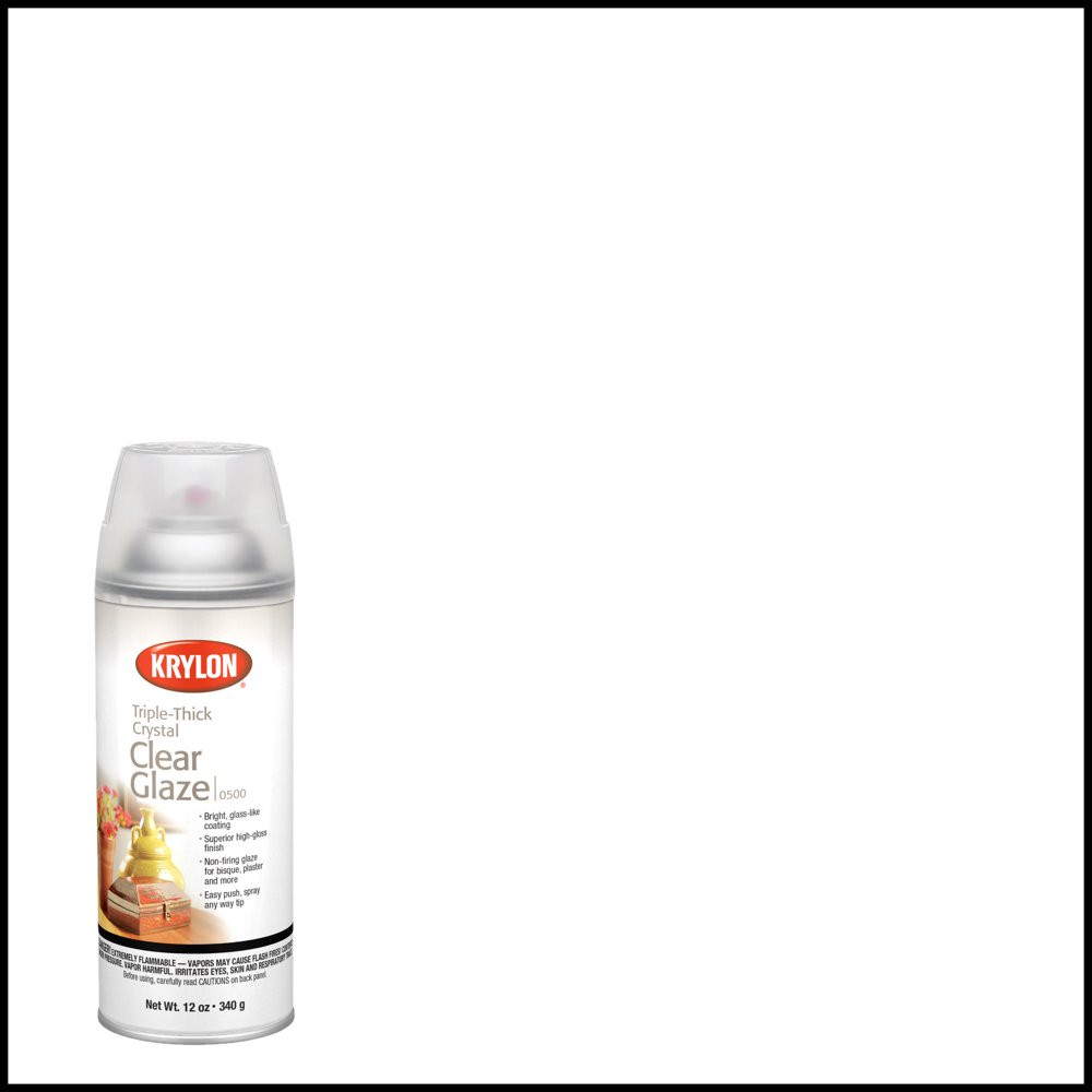 Triple-Thick Crystal Clear Glaze Spray Paint High Gloss Clear Krylon 12 Oz.