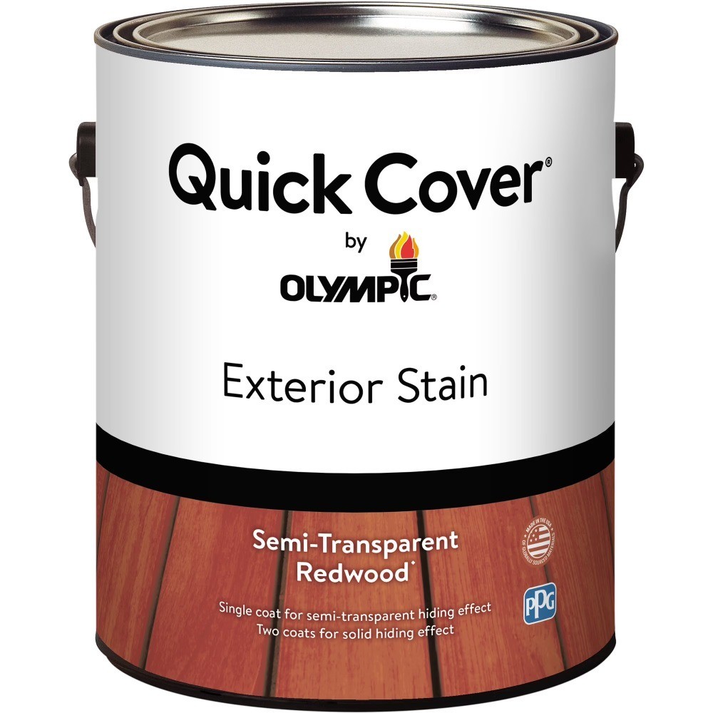 1 Gallon Redwood Semi-Transparent Wood Stain for Interior and Exterior Use