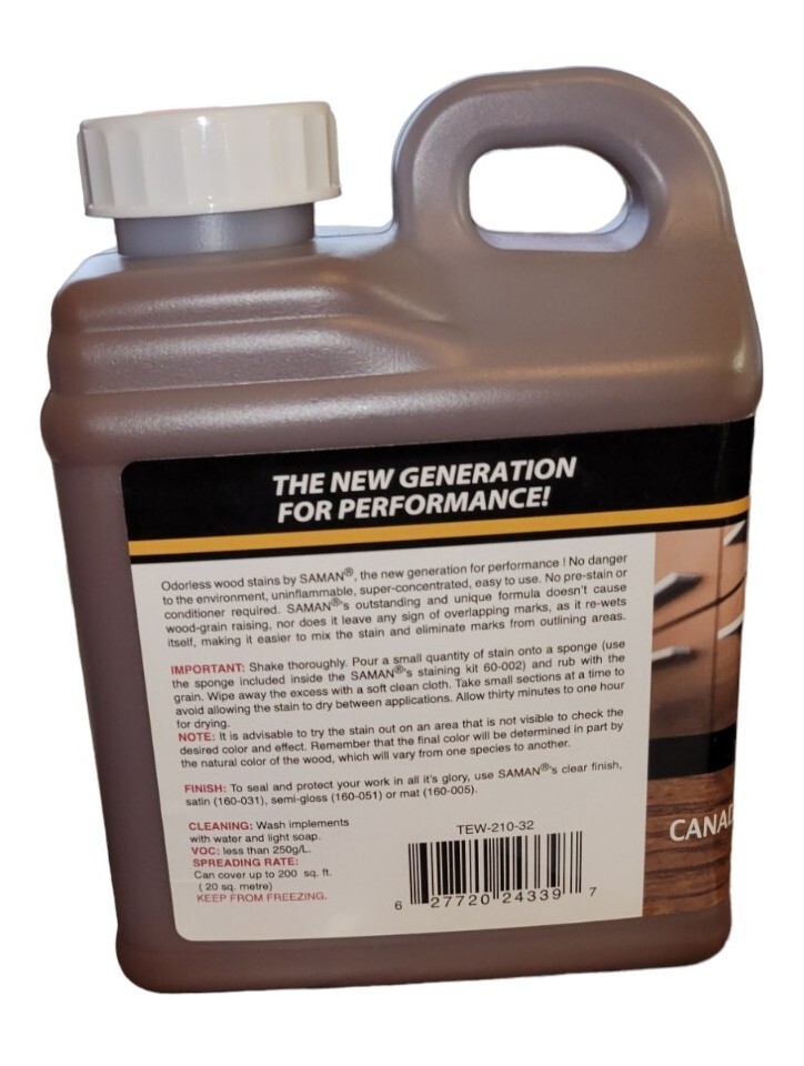 Interior Water Based Wood Stain, Canadian Maple, 32 Oz SAMAN ‎5950678